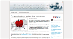 Desktop Screenshot of cholesterinspiegelsenken.info